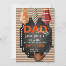 父と茶数々の色の関ストライプ係 招待状