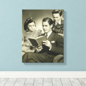 父と読息子 キャンバスプリント (インサイチュ (ウッドフロア))