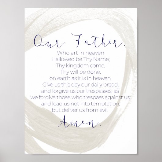 父なる主の祈りの言葉壁画 ポスター (正面)