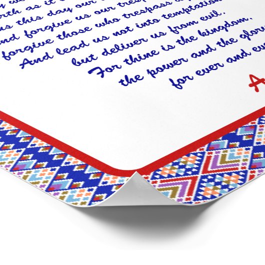 父なる主の祈りの言葉 カラフル ポスター (角)