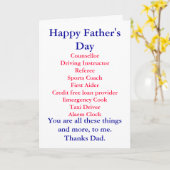 父なる日おめでとう。 カード (黄色い花)