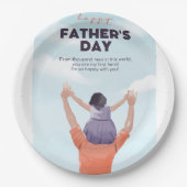 父なる日おめでとう。 ペーパープレート (正面)