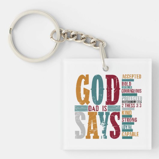 父なる神のパパは言う キーホルダー (正面)