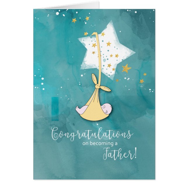 父になれ、おめでとうございます、星でのベビー (正面)