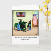 父のおもしろい日のユーモアのカード カード (黄色い花)