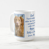 父のおもしろい日の犬のパパ – ペットの写真 – 犬のジョーク コーヒーマグカップ (正面左)