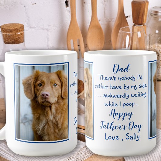 父のおもしろい日の犬のパパ – ペットの写真 – 犬のジョーク コーヒーマグカップ