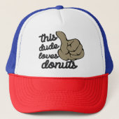 父のおもしろい日の贈り物，このパパはドーナツを愛している キャップ (正面)