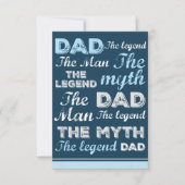 父のおもしろい日札タイポグラフィヴィンテージ カード (正面)