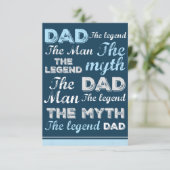 父のおもしろい日札タイポグラフィヴィンテージ カード (スタンド正面)