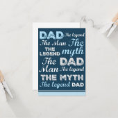 父のおもしろい日札タイポグラフィヴィンテージ カード (正面/裏面インサイチュ)