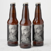 父のお祝いの人生の葬儀の記憶パパ ビールラベル (ボトル)
