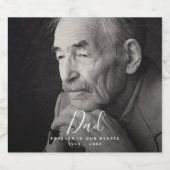 父のお祝いの人生の葬儀の記憶パパ ビールラベル (シングルラベル)