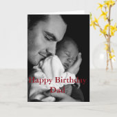 父のためのモダンなバースデー・カード カード (黄色い花)