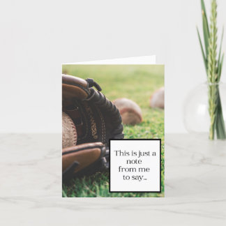 父のない父の日 – 野球垂直 サンキューカード