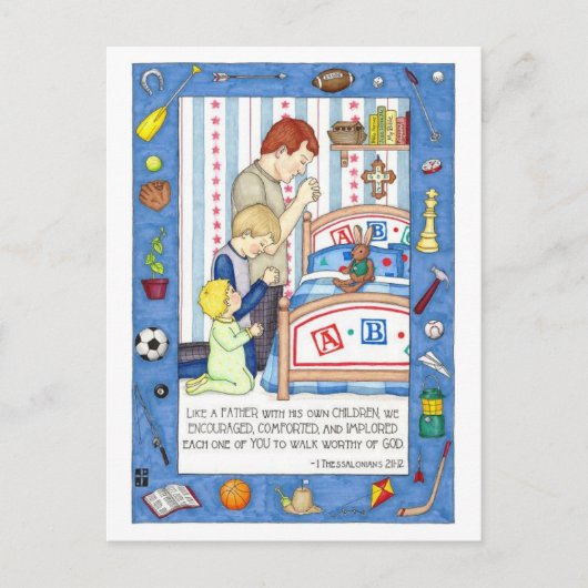 父のはがき感動的のように ポストカード (正面)