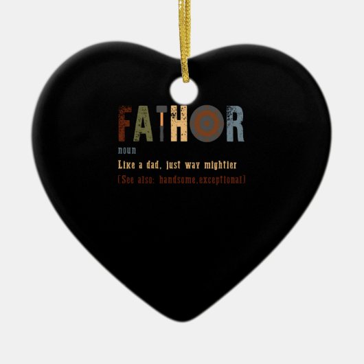 父のようなヒーロー、ただ強いだけのヒーロー、お父さん セラミックオーナメント (正面)