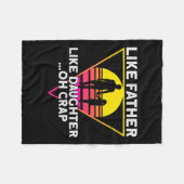 父のように娘のようにオクラップファーザーの日 フリースブランケット (正面(横))