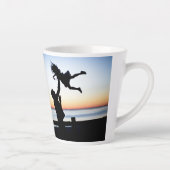 父のように娘の息子のようにパーソナライズされた写真 カフェラテマグ (右)