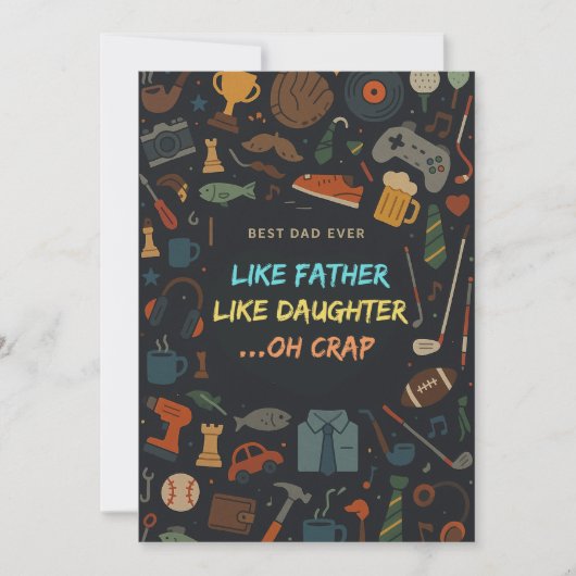 父のように娘オークラップファーザーデイギフト 招待状 (正面)