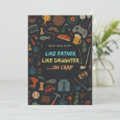 父のように娘オークラップファーザーデイギフト 招待状 (スタンド正面)