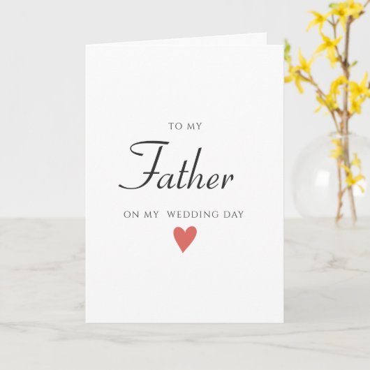 父のカードに結婚式結婚の日カード カード (黄色い花)