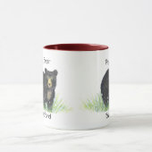 父のギフト名を追加パパベーブブラックベア マグカップ (中央)