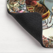 父のクリスマスおよび彼のトナカイ マウスパッド (コーナー)