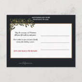 父のクリスマスと踊りの子供とヤドリギ ポストカード (裏面)