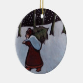 (父のクリスマスのオーナメント) セラミックオーナメント (右)