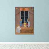 父のクリスマスを待っている キャンバスプリント (インサイチュ (ウッドフロア))