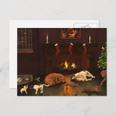 父のクリスマスを待っている ポストカード (正面/裏面)