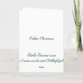 父のクリスマス シーズンカード (裏面)