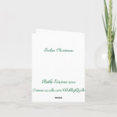 父のクリスマス シーズンカード (裏面)