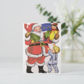 父のクリスマス、ビクトリアンなクリスマスカード シーズンポストカード (スタンド正面)