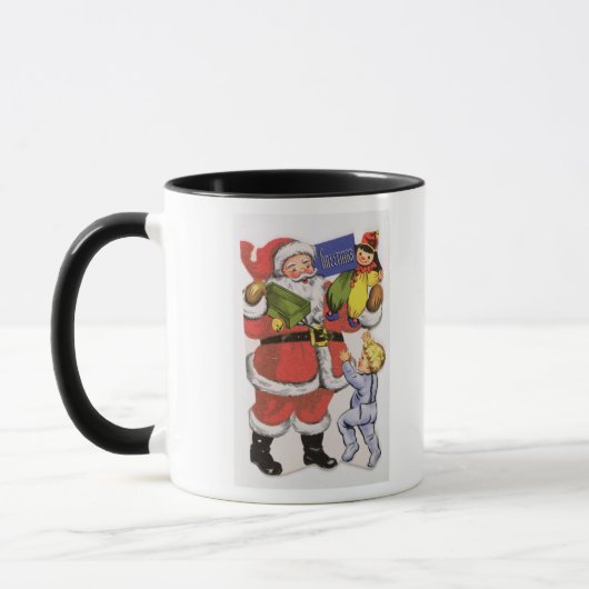 父のクリスマス、ビクトリアンなクリスマスカード マグカップ (左)
