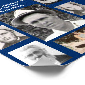 父のコラージュが私のために植えた青 ポスター (角)