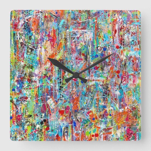 父のタイムウォールクロック スクエア壁時計 (正面)