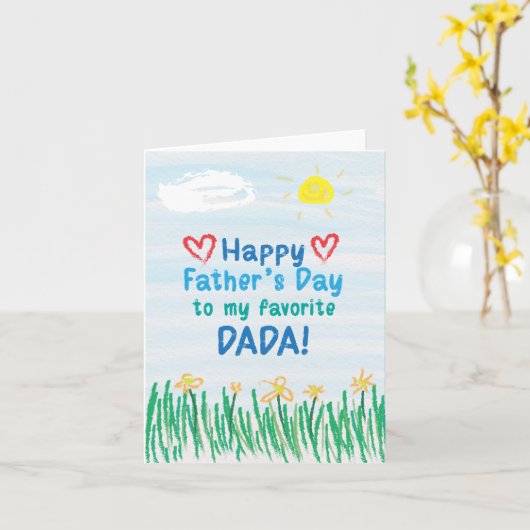父のダダの日札 カード (黄色い花)