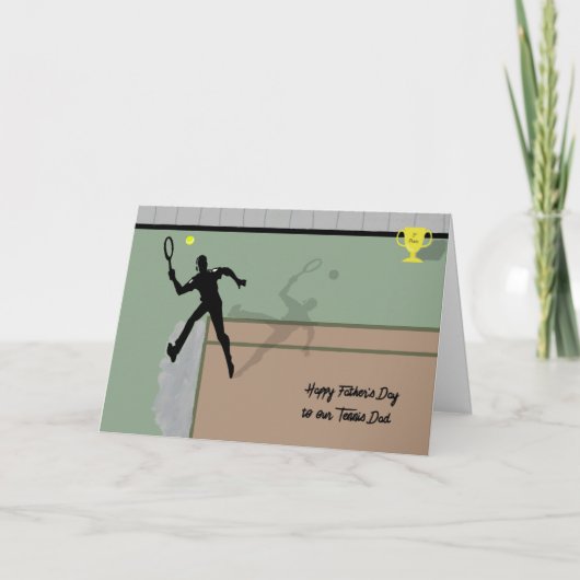 父のテニスパパのデイカード カード (正面)