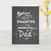 父のデイカード引用文ドーターシャルボード カード (黄色い花)