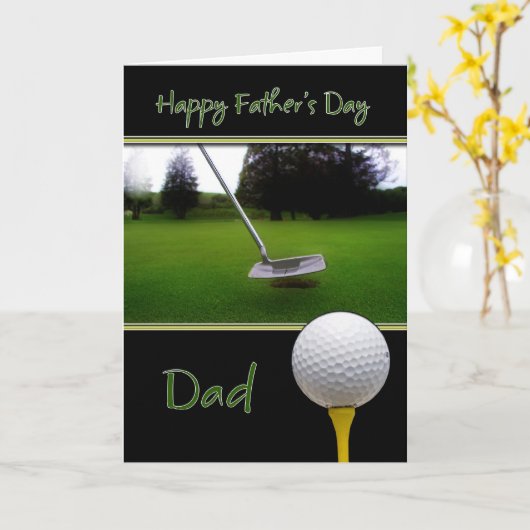 父のデイカード – ゴルフ カード (黄色い花)