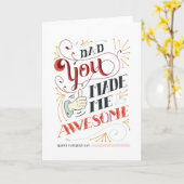 父のデイカード – ハンドレタリングイラストレーション カード (黄色い花)