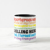 父のパパおもしろい引用文が娘マグカップからの願い マグカップ (中央)