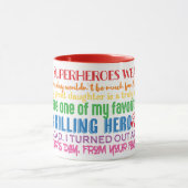 父のパパおもしろい引用文が娘マグカップからの願い マグカップ (中央)