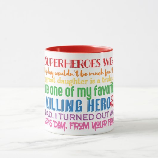 父のパパおもしろい引用文が娘マグカップからの願い マグカップ (中央)