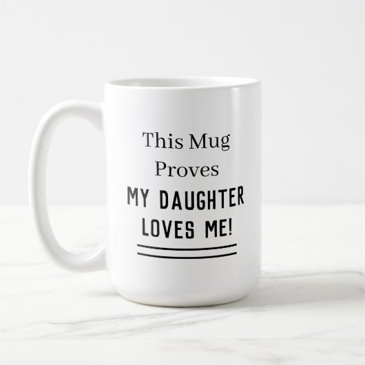 父のパパラブドーターメモリ可能なことわざ記念 コーヒーマグカップ (左)