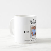 父のパパ写真白黒名 コーヒーマグカップ (正面左)