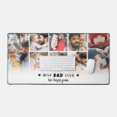 父のパーソナライズされたパパフォトコラージュ デスクマット (キーボード&マウス)