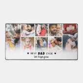 父のパーソナライズされたパパフォトコラージュ デスクマット (正面)